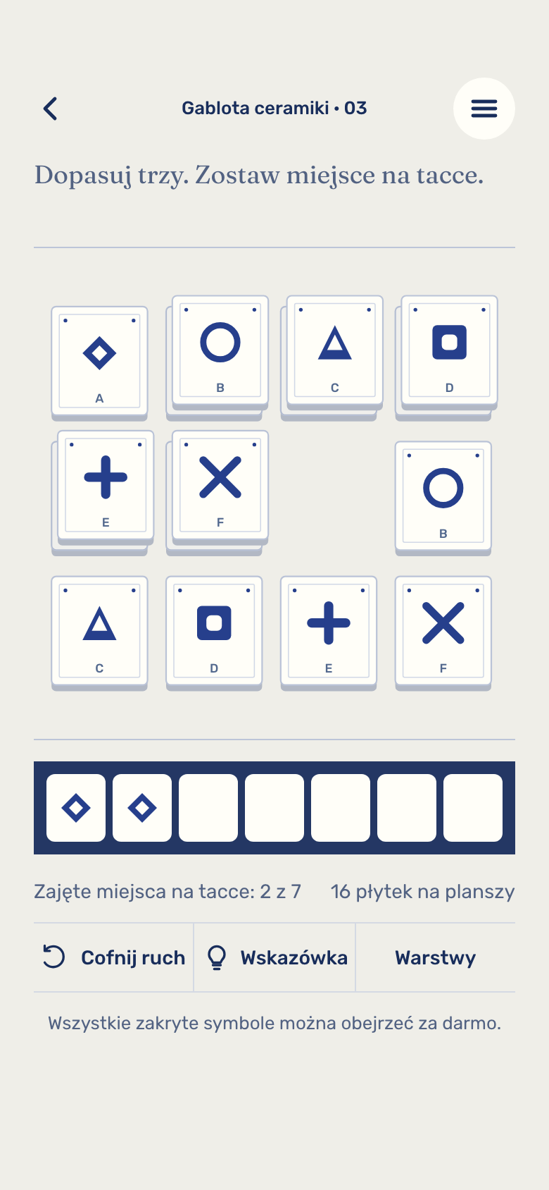 Ekran gry Tile Match