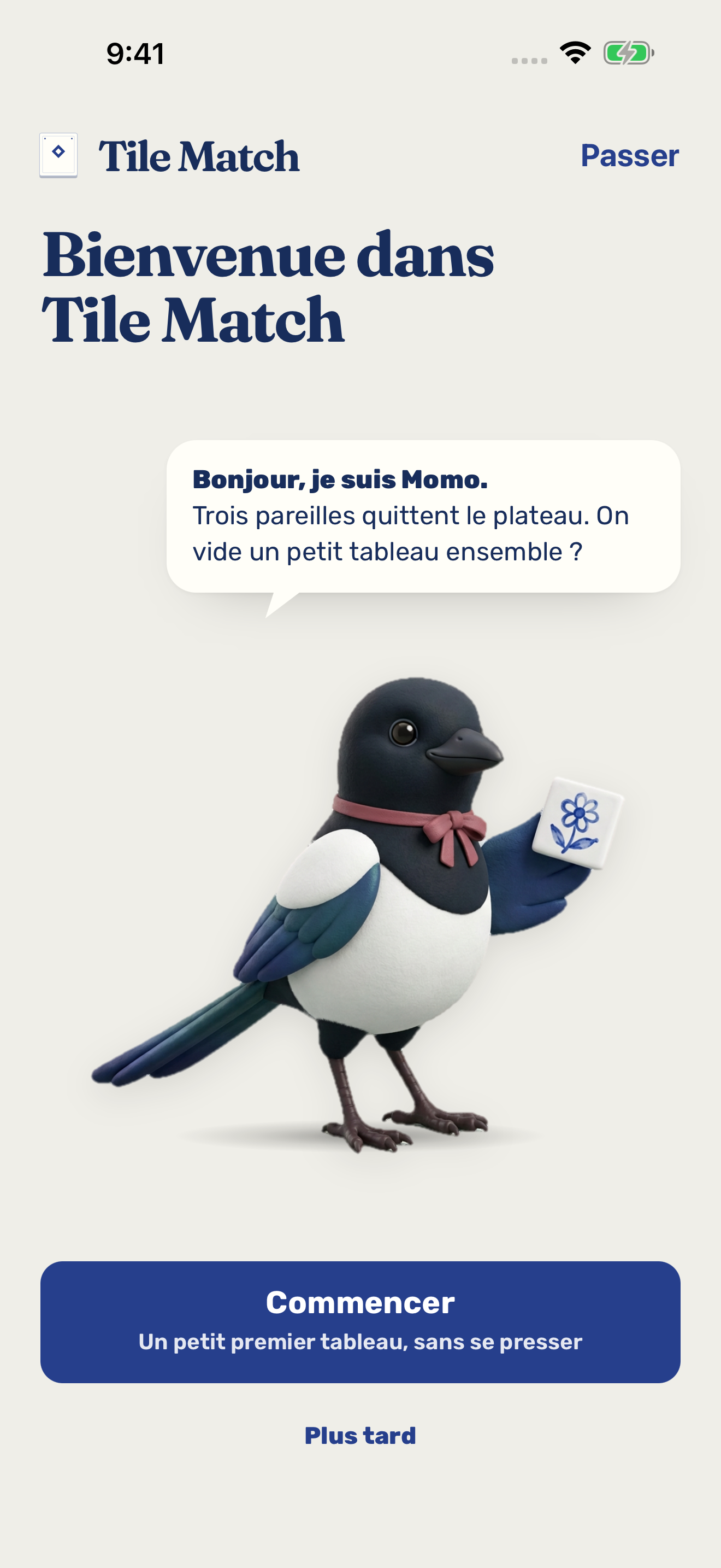 Écran du jeu Tile Match