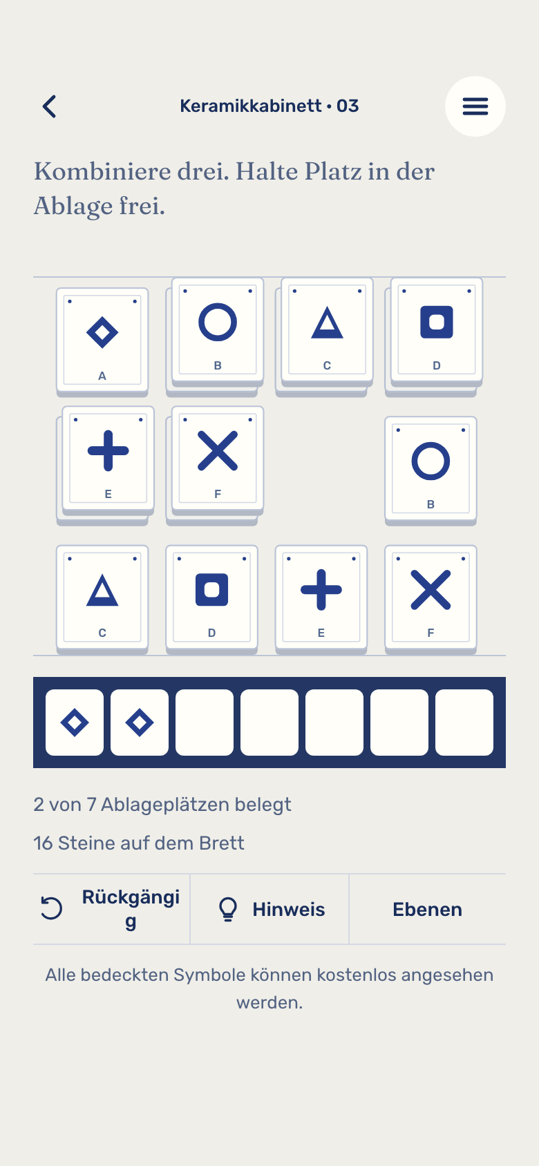 Spielbildschirm von Tile Match