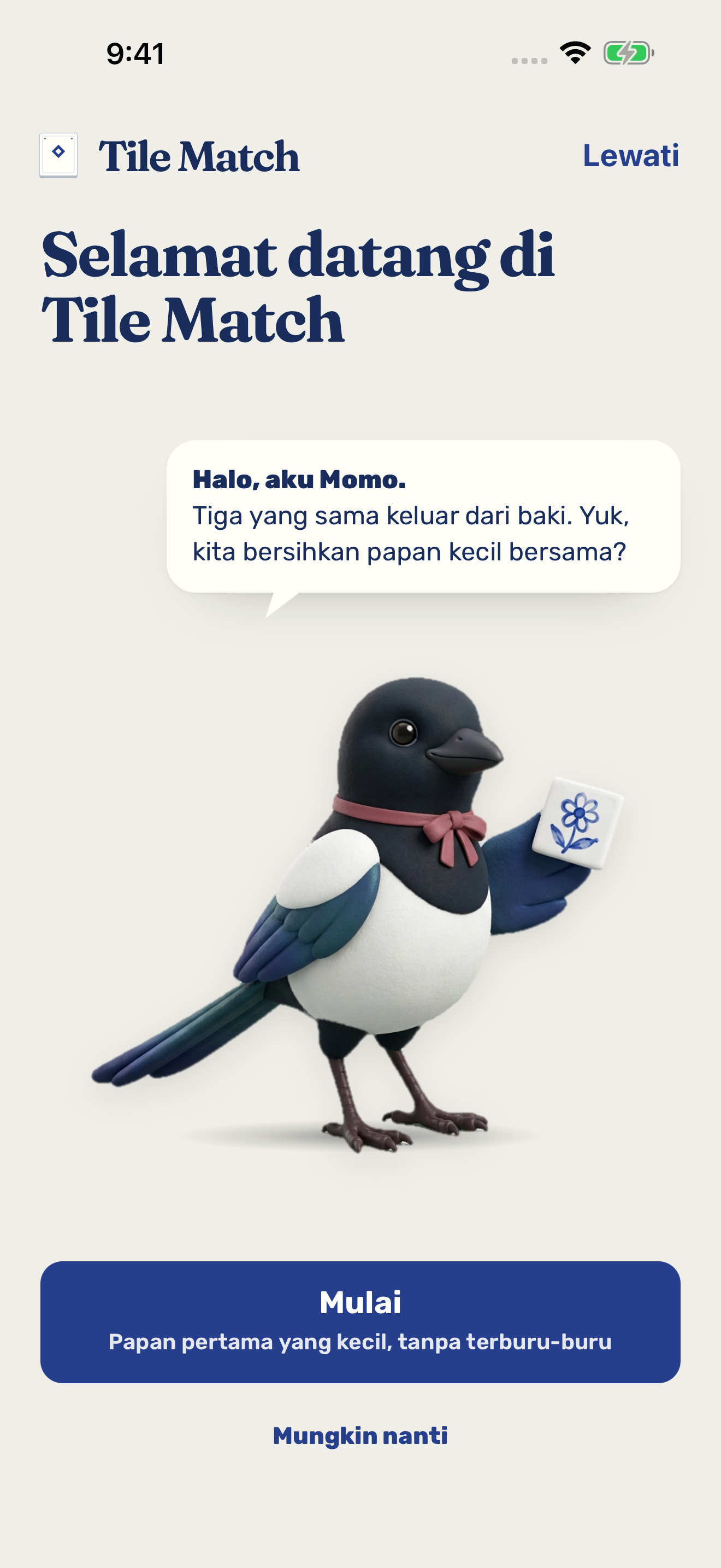 Layar game Tile Match