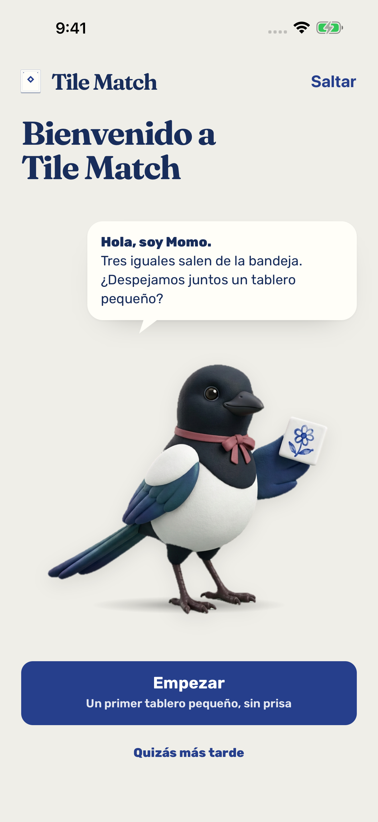 Pantalla del juego Tile Match