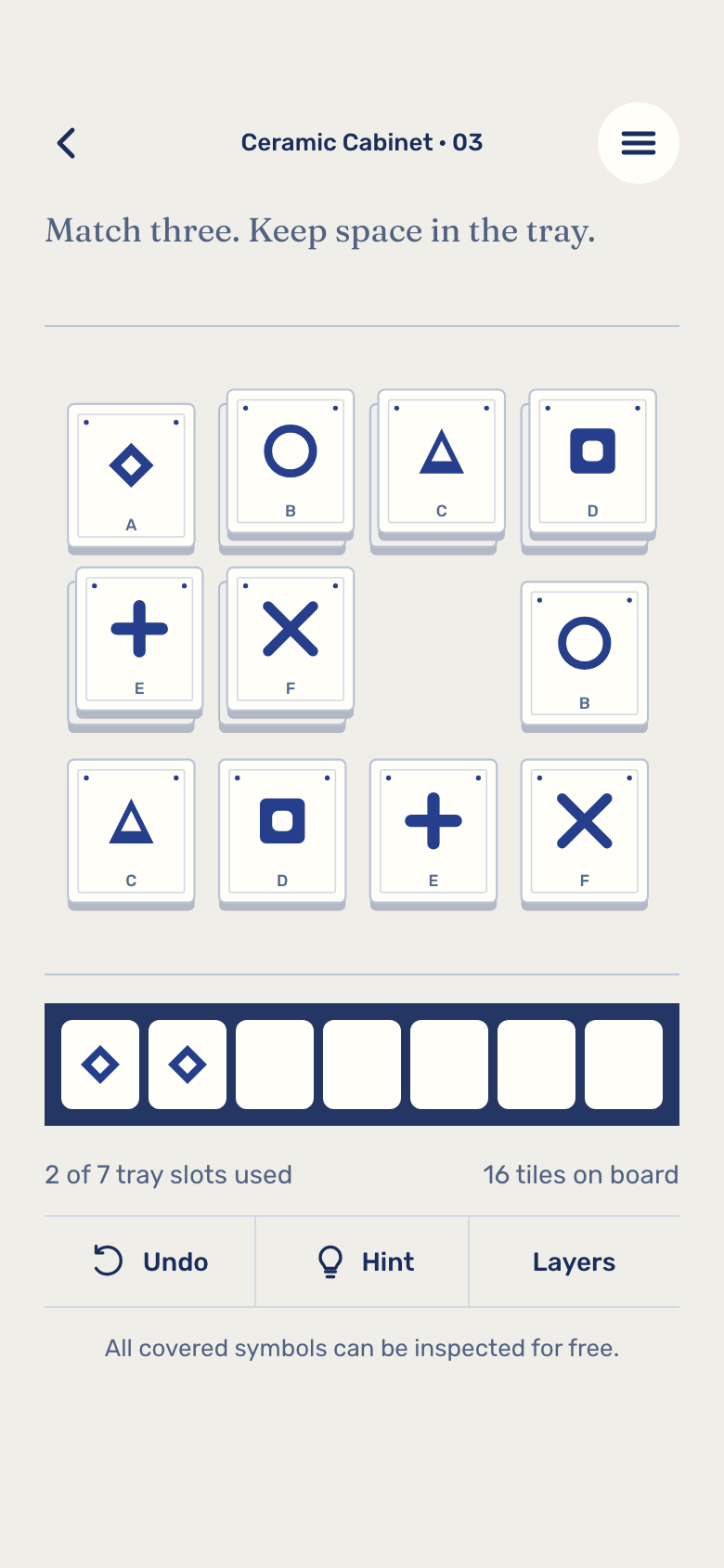 Tile Match game screen