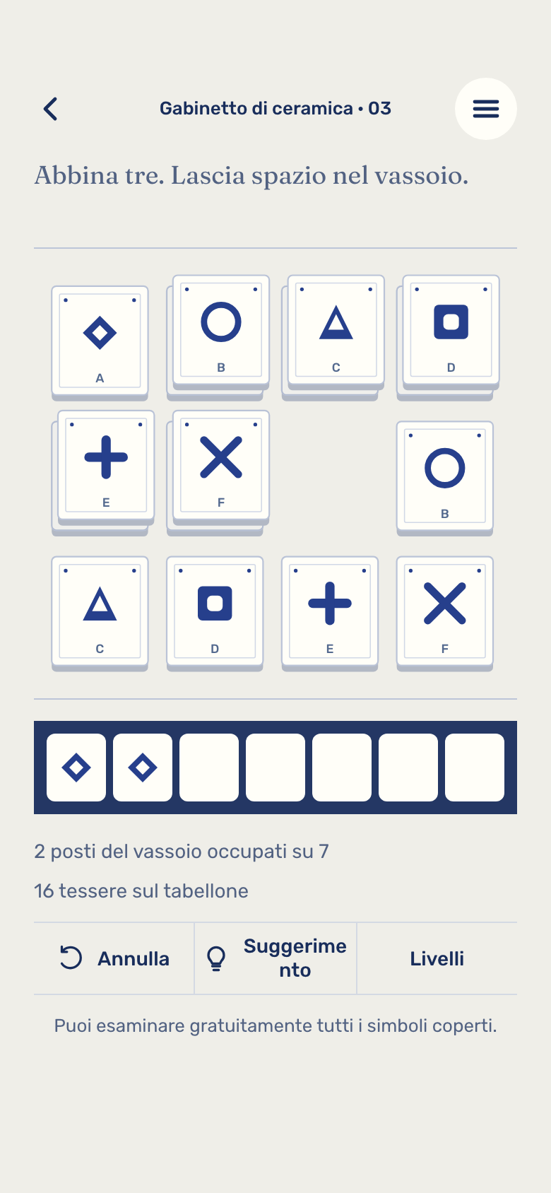 Schermata di gioco Tile Match