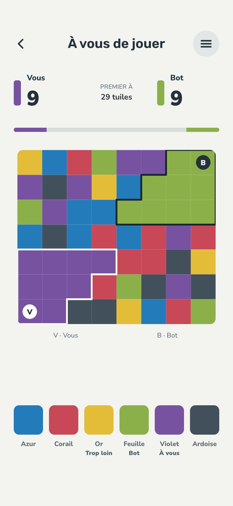Écran du jeu Colorfront
