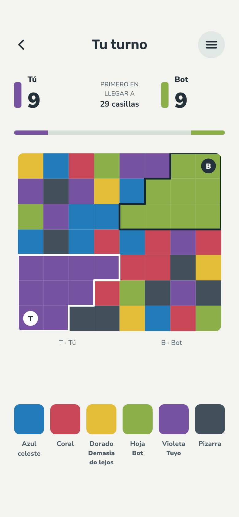 Pantalla del juego Colorfront