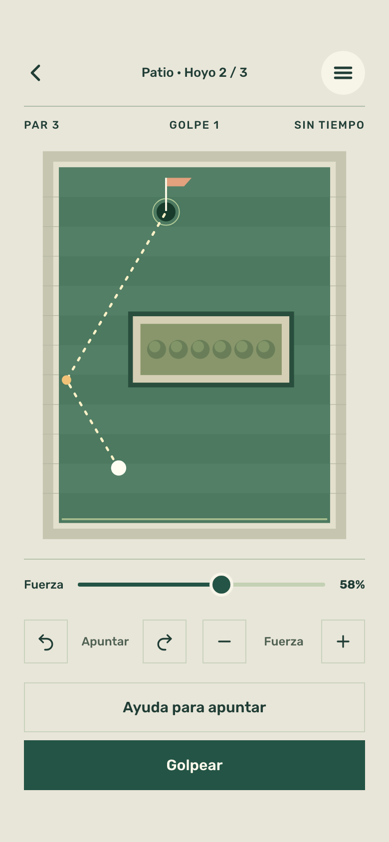 Pantalla del juego Pocket Mini Golf