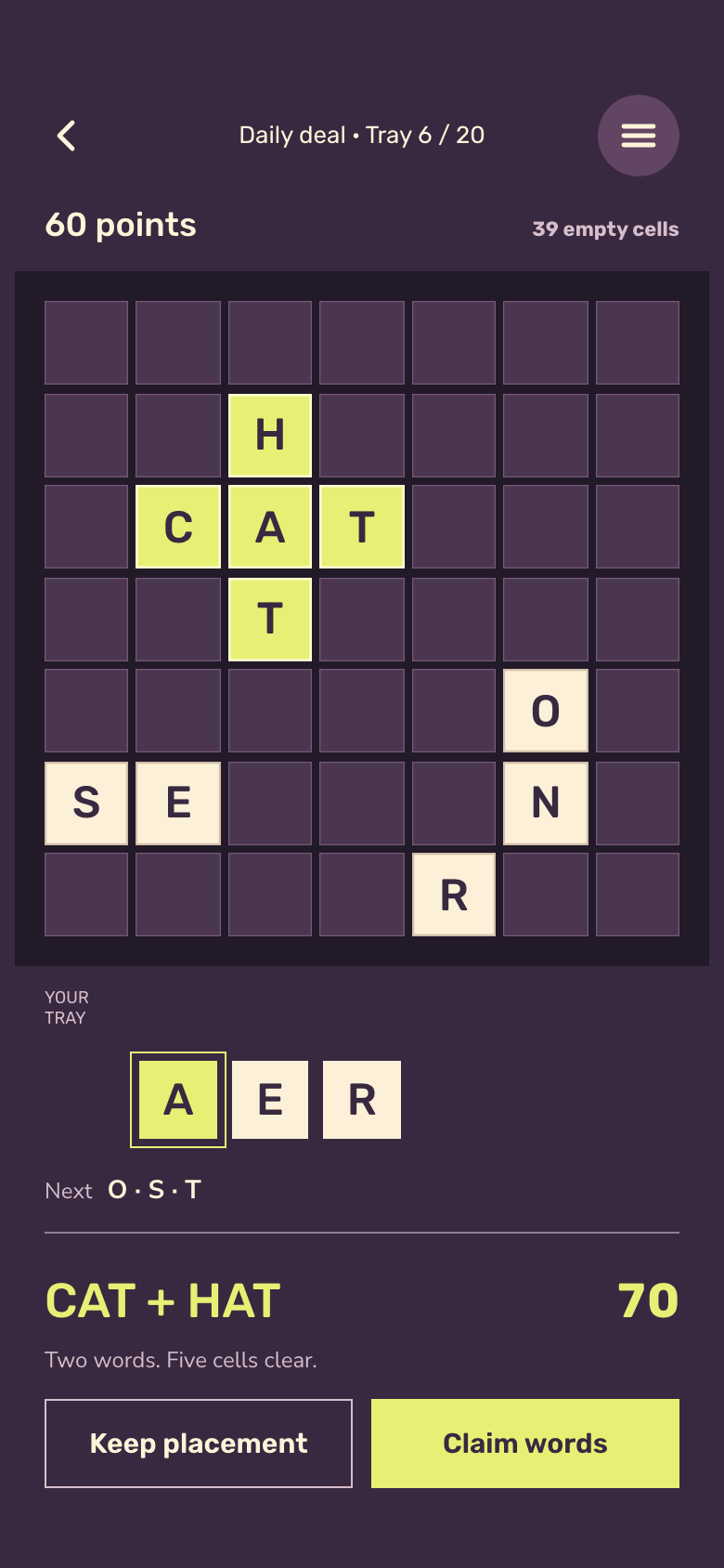 Letter Drop game screen