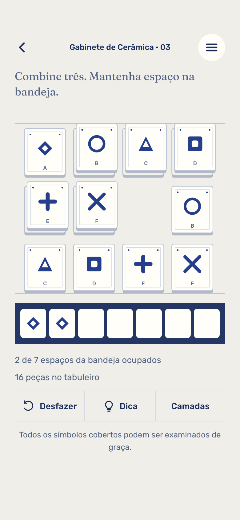 Tela do jogo Tile Match