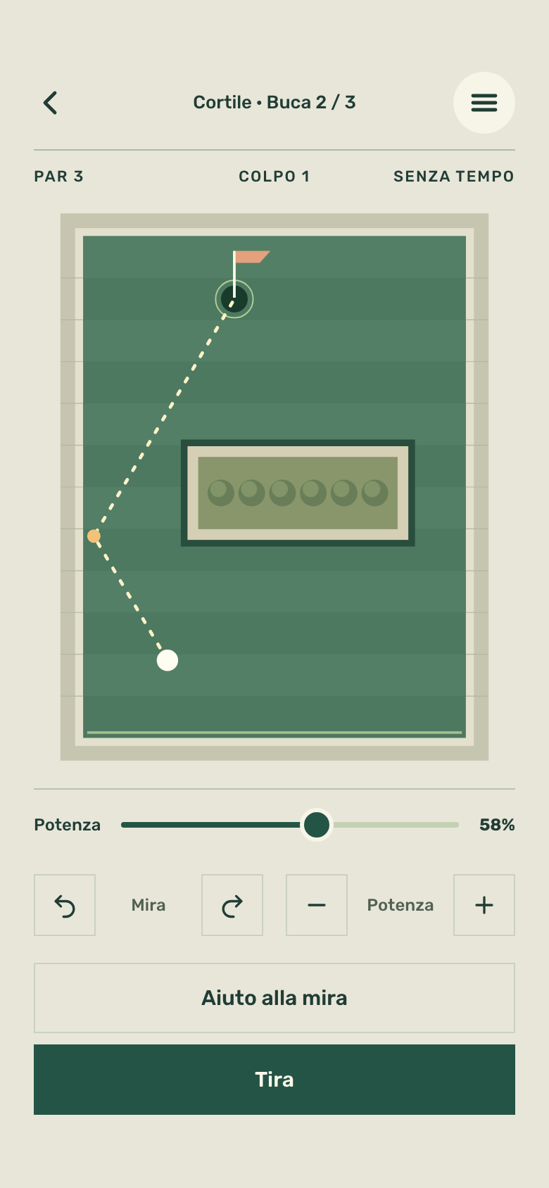 Schermata di gioco Pocket Mini Golf