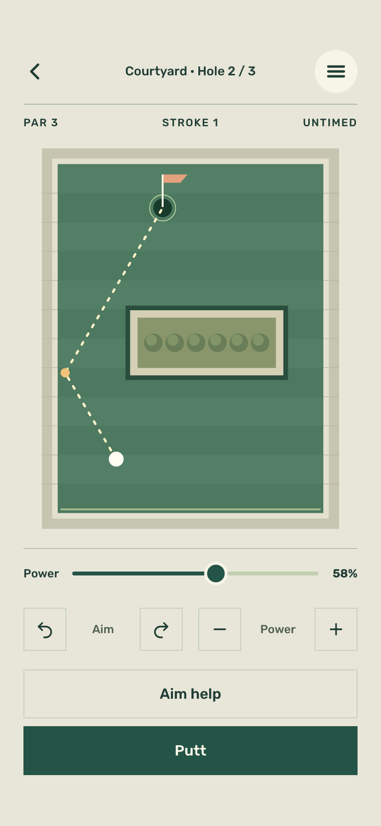 Pocket Mini Golf game screen